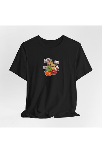 IVART Vegan Printed -unisex -100% βαμβακερό κοντομάνικο μπλουζάκι με κανονικό λαιμόκοψη