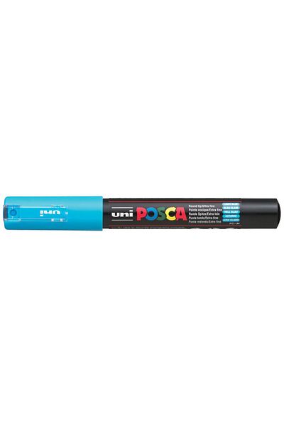 Uni Posca Uniball Posca 0.7 مم - قلم تحديد أزرق فاتح