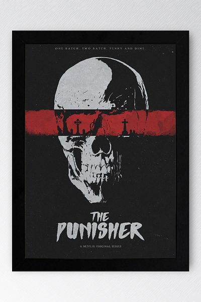 Saturn Tabloul cu rame The Punisher - Poster de desene animate Marvel