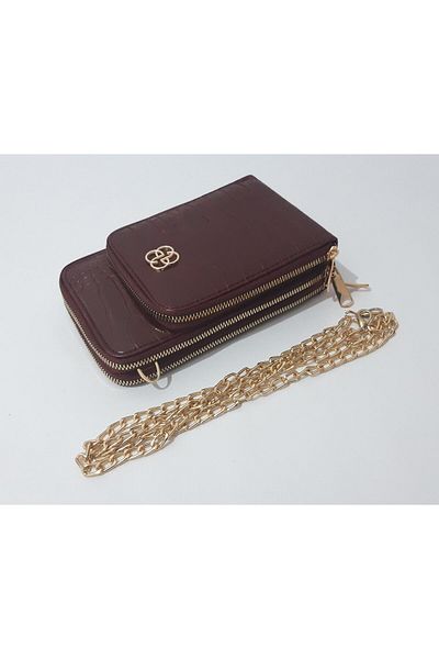renkli çiçekler Women's Wallet 3 Compartments Phone Bag Wallet Women's Wallet 20x12x5 Cm