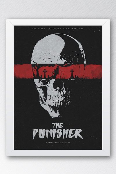 Saturn Tabloul cu rame The Punisher - Poster de desene animate Marvel