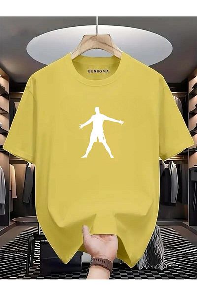BENROMA 1 προϊόν για αγορές 6 και άνω Δώρο Hands Side White Printed Oversize T-shirt