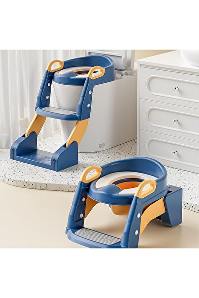 RMOUTF Kaymaz Merdivenli 3'ü 1 Arada Katlanabilir Tuvalet Eğitimi Koltuğu