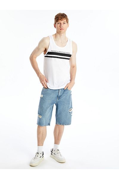 LC Waikiki New Season Crew Neck Printed Men's Sleeveless T-Shirt - S4Dj37Z8