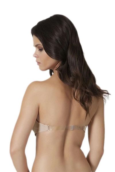 Nurteks 1502 Women's Underwire Unpadded Covered Strapless Bra - Skin
