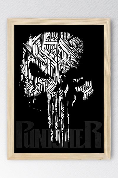 Saturn Tabloul cu rame The Punisher - Poster de desene animate Marvel
