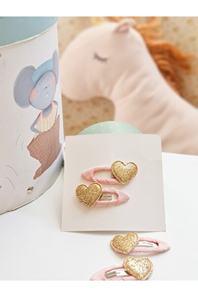 COLORFULLCLİPS Mini 3.5 cm Citcit Gold Kalp Toka