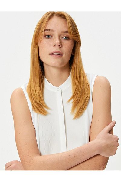 Koton Πουκάμισο Judge Collar Αμάνικο Roba Λεπτομέρεια 4SAK60053UW
