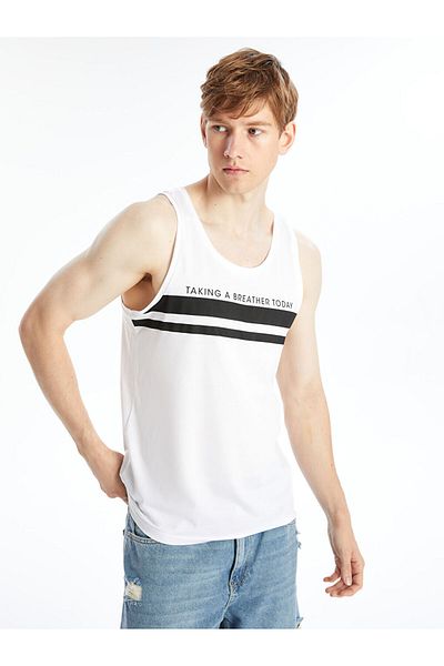 LC Waikiki New Season Crew Neck Printed Men's Sleeveless T-Shirt - S4Dj37Z8