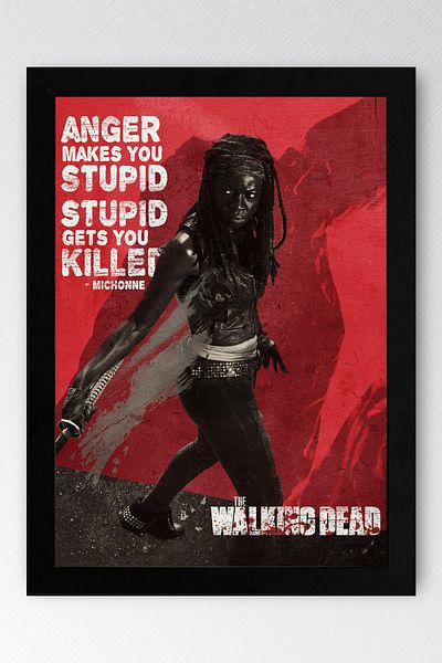 Saturn The Walking Dead Michonne Pictură înrămată - Poster de televiziune