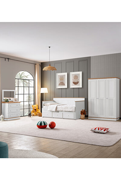 Setay Genç Odası, Marmaris 3 Kapaklı Dolap, Yavrulu Sedir Karyola, Şifonyer