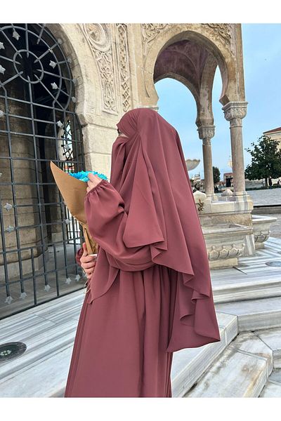 Mihrisina collection Souffle Dress Suit Khimar Hijab Islamic Clothing