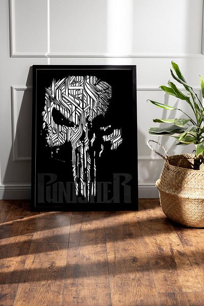 Saturn Tabloul cu rame The Punisher - Poster de desene animate Marvel