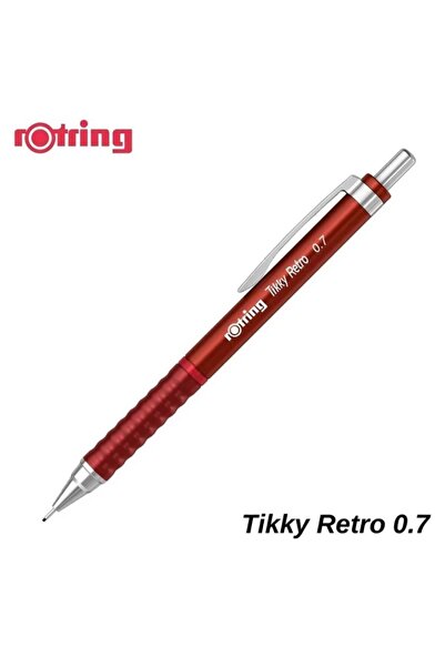 Rotring Tikky Retro Mekanik Kurşun Kalem 0.7mm Metalik Kırmızı 2202631