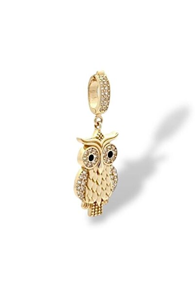 SEYHAN KUYUMCULUK 14 Ayar Altın Baykuş Charm Kolye Ucu