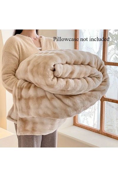 baladı home ev tekstil home collection Claret Red Puff Double Blanket Buble (1 Piece) Quality Product