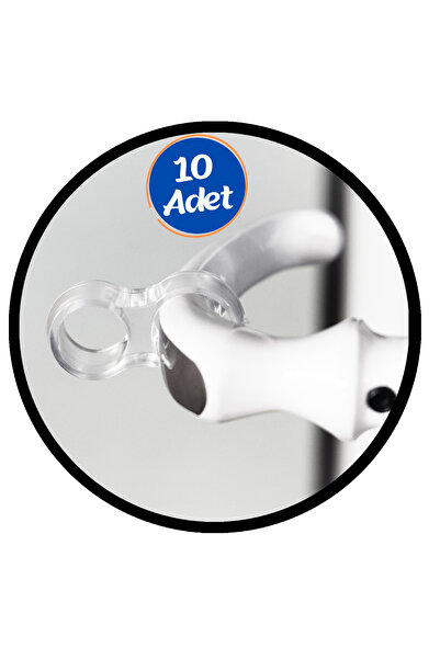 Frater Home 10 Adet Plastik Pvc Şeffaf Kapı Kolu Tutucu Tutacağı Durdurucu Pencere Tamponu Stoperi Elastik