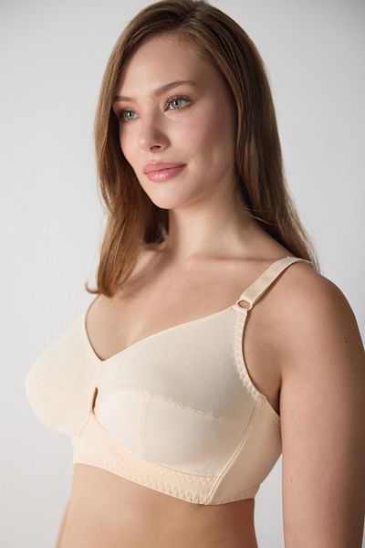 Magic Form 1818 Women's Combed Cotton Without Underwire Gathering Bra-Skin