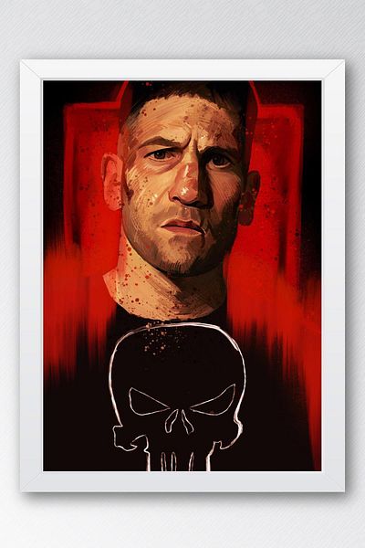 Saturn Tabloul cu rame The Punisher - Poster de desene animate Marvel