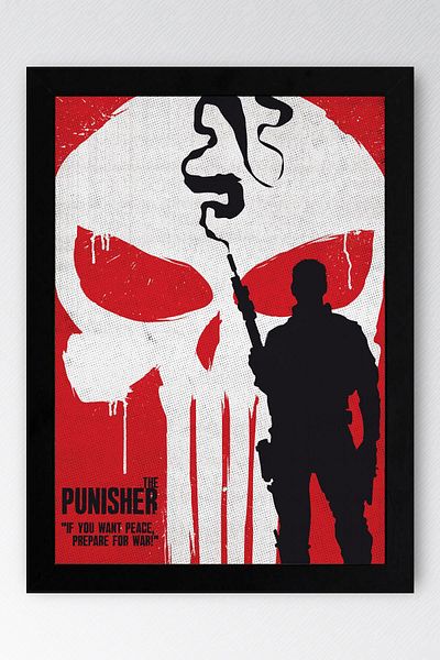 Saturn Tabloul cu rame The Punisher - Poster de desene animate Marvel