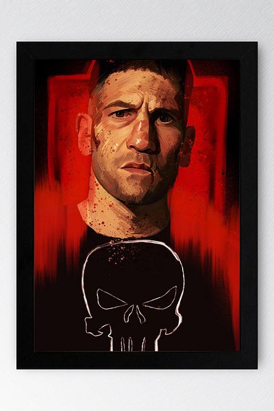 Saturn Tabloul cu rame The Punisher - Poster de desene animate Marvel