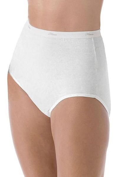 HANES HHW Sixpack White Brief Wmns Hns PP40WH-6Pcs White