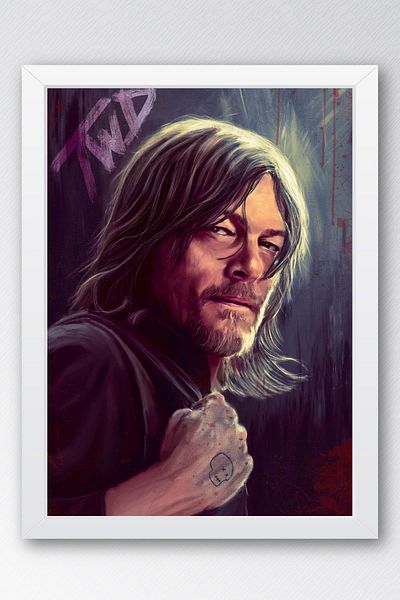 Saturn The Walking Dead Daryl Dixon Pictură înrămate - Poster de televiziune