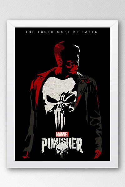Saturn Tabloul cu rame The Punisher - Poster de desene animate Marvel