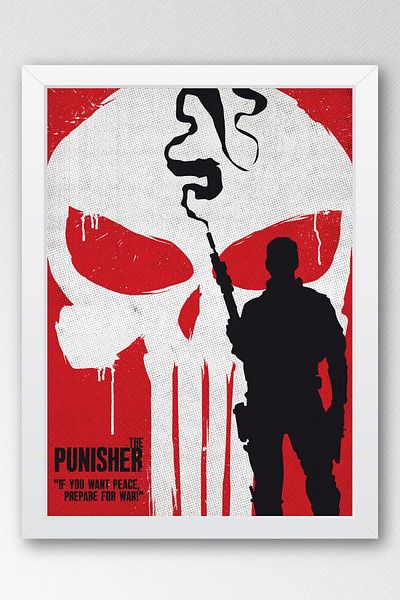 Saturn Tabloul cu rame The Punisher - Poster de desene animate Marvel