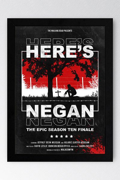 Saturn The Walking Dead Negan Pictură înrămată - Poster de televiziune