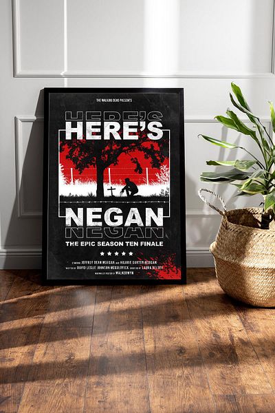 Saturn The Walking Dead Negan Pictură înrămată - Poster de televiziune