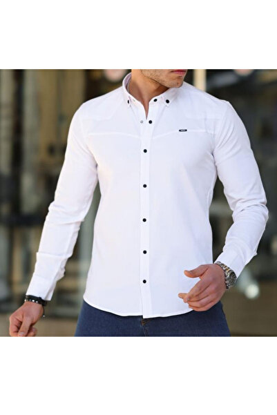 m.baba Slim Fit Erkek Kot Gömlek