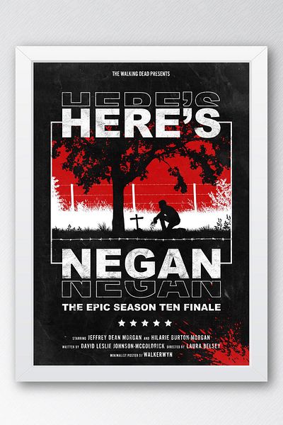 Saturn The Walking Dead Negan Πίνακας με κορνίζα - Πίνακας αφίσας της τηλεοπτικής σειράς