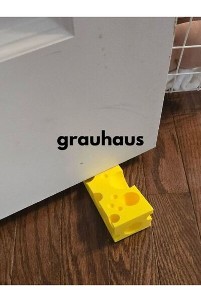 GRAUHAUS Eğlenceli Peynir Dilimi Kapı Stoperi Ev Hediyesi Kapı Durdurucu İlginç Ev Dekorasyonu