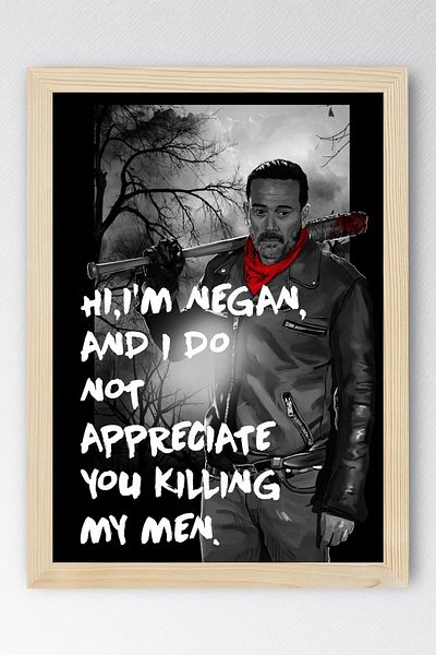 Saturn The Walking Dead Negan Πίνακας με κορνίζα - Πίνακας αφίσας της τηλεοπτικής σειράς