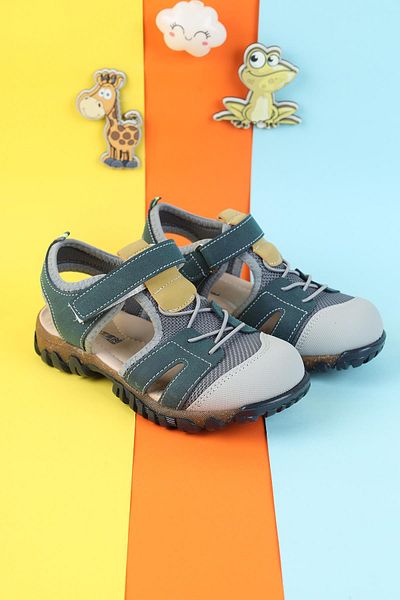 Moda Lime Sandale unisex pentru copii Sandale cu fața închisă Sandale colorate Sandale ortopedice Sandale sezon nou