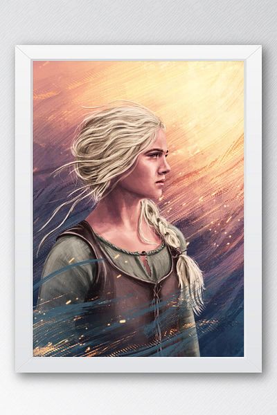 Saturn The Witcher Ciri Pictură înrămată - Poster de televiziune