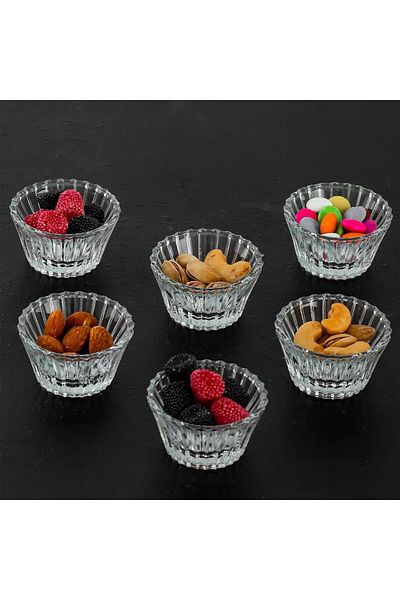 KAVEH Sadaf 12 Pieces Glass Turkish Delight Presentation Bowl
