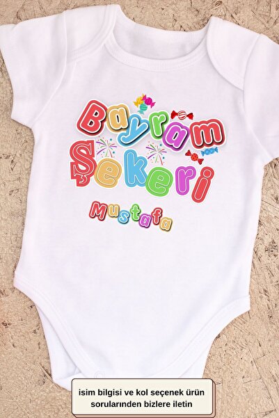 Personalized Baby Bodysuit with Holiday Candy