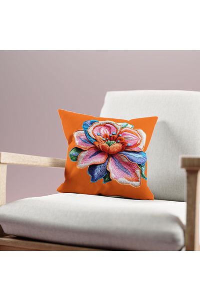 Filamente Față dublă - Aspect model de broderie - Husă de pernă cu imprimare digitală