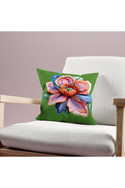Filamente Față dublă - Aspect model de broderie - Husă de pernă cu imprimare digitală