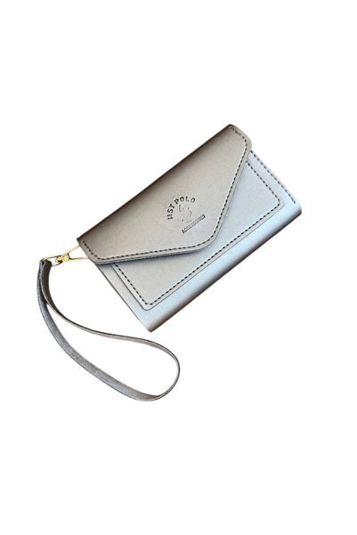 ARONA Kadın Cüzdan El Cüzdan Aksesuar Orta Boy Gri