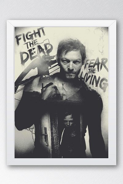 Saturn The Walking Dead Daryl Dixon Pictură înrămate - Poster de televiziune