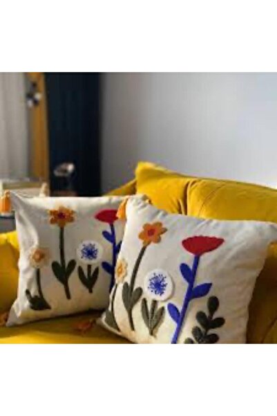 seltenet Punch Linen Fabric Throw Pillow Cover Cushion Cover Pillowcase(2Pcs)