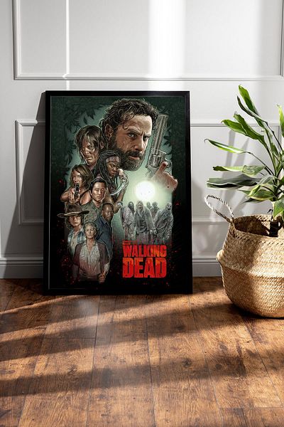 Saturn The Walking Dead Framed Painting - Tv Series Poster Painting