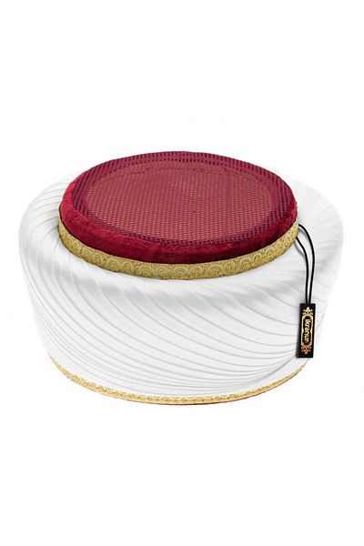 İkranur Mesh Summer Yellow White Top Claret Red
