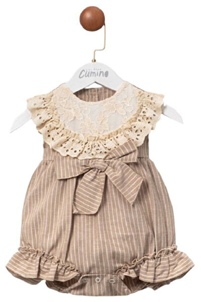Cumino 3406 Kız Bebek Bubble Güpür Detaylı Tulum