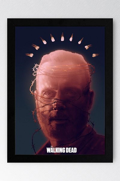 Saturn The Walking Dead Rick Grimes Pictură înrămată - Poster de televiziune