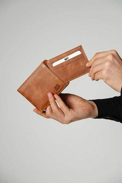 MFT Leather Design Мъжки кожен портфейл - FOSSIL GENUINE модел