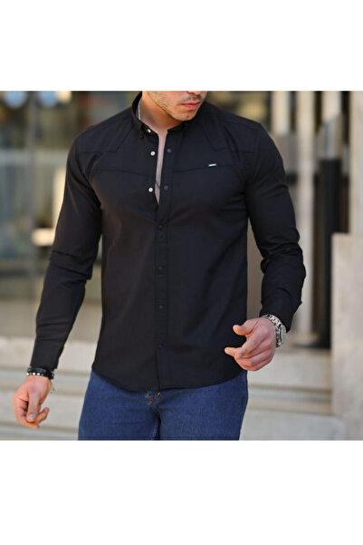 m.baba Slim Fit Erkek Kot Gömlek